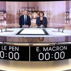 Plató donde se celebrará el debate entre Le Pen y Macron.-POOL