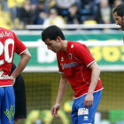 Bedoya y Nagore se lamentan tras la goleada en Villarreal. / Área 11-