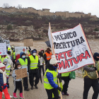 Manifestación en Muriel en diciembre por la falta de cobertura de telefonía y sanidad. RAQUEL FERNÁNDEZ