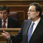El presidente del Gobierno, Mariano Rajoy, durante su intervención ante el pleno de control al Ejecutivo.-Foto: EFE