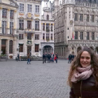 La soriana Laura Gómez Aguirre en una foto reciente en la Grande Place de Bruselas.-