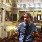 Pablo Iglesias, en el Congreso de los Diputados.-PAUL HANNA