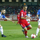 Higinio en el encuentro de Copa del Rey ante el Málaga junto a los visitantes Cifu y Ontiveros.-Mario Tejedor