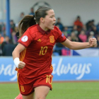 Fotografía facilitada por la UEFA  de la jugadora de fútbol Claudia Pina  máxima goleadora histórica de la seleccion sub 17 con 27 goles en 22 partidos .-UEFA