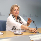 La vicepresidenta y portavoz del Gobierno regional, Rosa Valdeón, informa del contenido del Consejo de Gobierno-ICAL