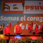 Maduro al frente de un acto del Partido Socialista Unido de Venezuela.-Foto: EFE