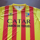 La camiseta con el escudo de Aragón y el lema Catar jamón de Teruel de la empresa La Manolica.-EL PERIÓDICO