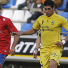 El defensa del Alcorcón en el partido jugado en Los Pajaritos. / V. Guisande-