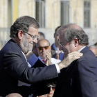 Mariano Rajoy y Juan Vicente Herrera en Béjar.-