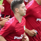 Vietto, durante el primer entrenamiento de pretemporada con el Atlético en la Ciudad Deportiva de Majadahonda.-EFE / ZIPI