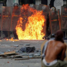 Protestas en Caracas durante los dos días de huelga general convocada por la oposición-REUTERS / CARLOS GARCIA RAWLINS