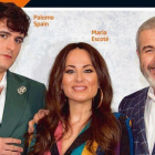 Palomo Spain, María Escoté y Lorenzo Caprile, jueces de Maestros de la costura, en la portada de Teletodo.-RAÚL TEJEDOR