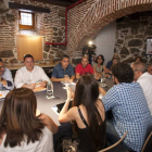 Un momento de la reunión entre Ciudadanos, PSOE, IU, Trato Ciudadano y UPyD para desbancar al PP.-Ical