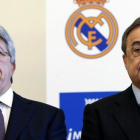 El presidente del Atlético de Madrid, Enrique Cerezo, junto al presidente del Real Madrid, Florentino Pérez.-JUAN CARLOS HIDALGO / EFE