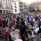 Aficionados del Numancia y del Real Zaragoza durante los actos de hermanamiento de la temporada pasada con motivo de la visita del conjunto maño a Soria.-DIEGO MAYOR