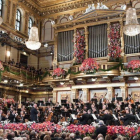 La Filarmónica de Viena, durante el pasado concierto de Año Nuevo.-EL PERIÓDICO