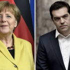 Fotomontaje de la cancillera alemana Angela Merkel y Alexis Tsipras.-Foto: REUTERS