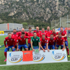 Equipo del Numancia de veteranos que participó en la Andorra Cup.