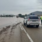 Una tormenta deja una fuerte tromba de agua e inundaciones en las carreteras de Soria hacia Zaragoza.