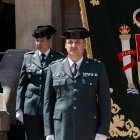 La toma de posesión de Sergio Peñarroya como jefe de la Guardia Civil en Soria ha sido en la plaza Mayor.