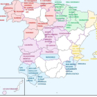 Mapa de la Segunda Federación con el Numancia encuadrado en el Grupo 5
