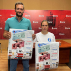 Manuel Salvador y María Uriel en la presentación del torneo que tuvo lugar en el Ayuntamiento de Soria.