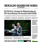 Portada de Heraldo-Diario de Soria de 15 de julio de 2023.