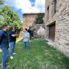 Jiménez, Hernando y Cabezón en la visita a Castilfrío.