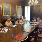 La comisión de seguimiento de las obras de la depuradora de Soria. HDS