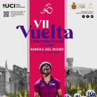Cartel de la Vuelta Ribera 2023 con salida desde el Yacimiento de Tiermes.