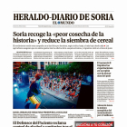 Portada de Heraldo-Diario de Soria de 18 de agosto de 2023.