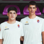 Diego Muzquiz a la derecha de la imagen en la pretemporada del Real Valladolid.