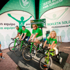 La fan zone solidaria de Caja Rural el miércoles en Vinuesa.