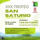 Cartel del XXX Torneo San Saturio de golf.