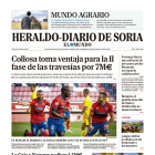 Portada de Heraldo-Diario de Soria del 16 de octubre de 2023.