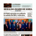 Portada de Heraldo-Diario de Soria de 20 de octubre de 2023.