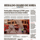 Portada de Heraldo-Diario de Soria de 25 de octubre de 2023.