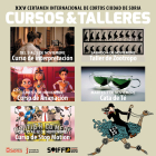 Detalle del cartel con las actividades formativas paralelas del Festival de Cortos de Soria.