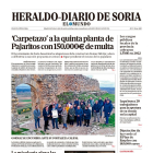 Portada de Heraldo-Diario de Soria del 28 de octubre de 2023.