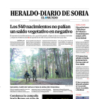 Portada de Heraldo-Diario de Soria del 23 de noviembre de 2023.