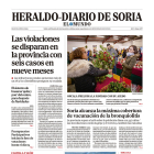 Portada de Heraldo-Diario de Soria del 9 de diciembre de 2023.