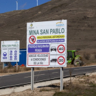 Acceso a la mina de San Pablo en Borobia que se encuentra activa en este momento.