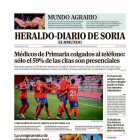 Portada de Heraldo-Diario de Soria de 15 de enero de 2024