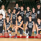 Foto de equipo de los alevines del Club Soria Baloncesto en Segovia.