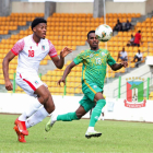 El numantino Noe en un partido con la selección de Guinea Ecuatorial
