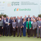Foto de familia del lanzamiento de la alianza Q-Cero, este miércoles, de Iberdrola.