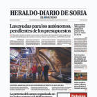 Portada de Heraldo Diario de Soria del 1 de febrero de 2024.