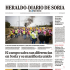 Portada de Heraldo Diario de Soria del 15 de febrero de 2024.