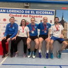 Los medallistas sorianos en El Escorial.
