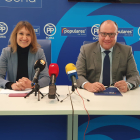 Rocío Lucas y Pedro Antonio Heras presentaron ayer los presupuestos de la Junta para Soria.
